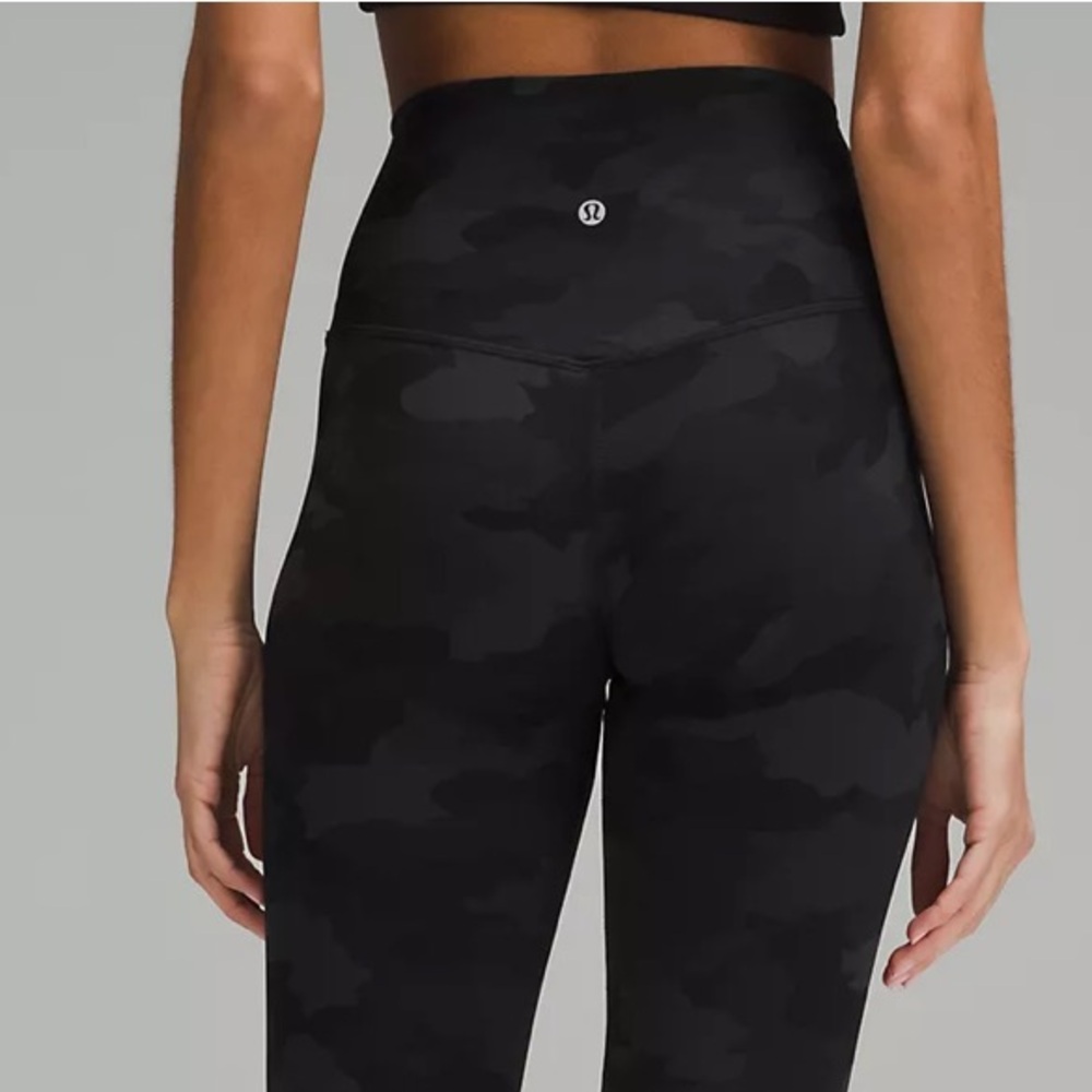Lululemon Sun Salutation Black Camo Pants